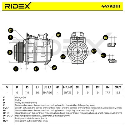 Kompressor, Klimaanlage 447K0111 - foto 11