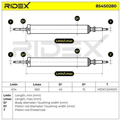 Stoßdämpfer RIDEX 854S0280 854S0280 - foto 4