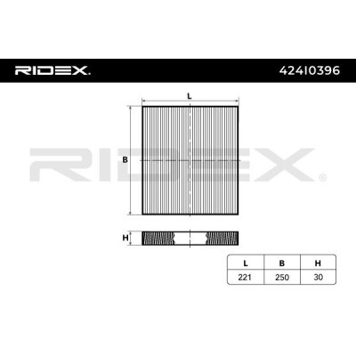 Filter, Innenraumluft RIDEX 424I0396 424I0396 - foto 6