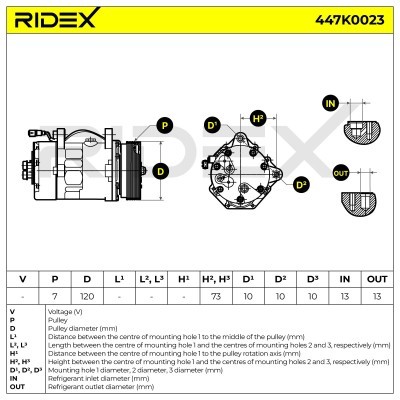 Kompressor, Klimaanlage VW GOLF III 447K0023 - foto 5