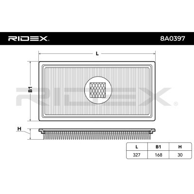 Luftfilter RIDEX 8A0397 8A0397 - foto 6