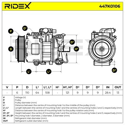 Kompressor, Klimaanlage VW POLO 447K0106 - foto 7