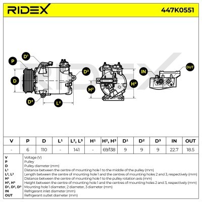 Kompressor, Klimaanlage 447K0551 - foto 7