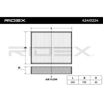Filter, Innenraumluft RIDEX 424I0224 424I0224 - foto 2