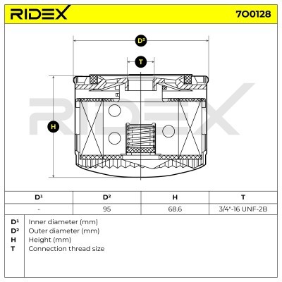 Ölfilter RIDEX 7O0128 7O0128 - foto 5