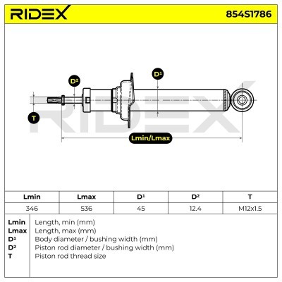 Stoßdämpfer RIDEX 854S1786 854S1786 - foto 7