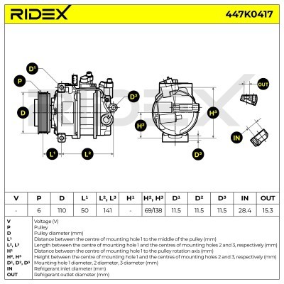 Kompressor, Klimaanlage AUDI A4 Avant 447K0417 - foto 6