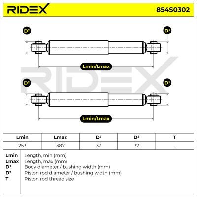 Stoßdämpfer RIDEX 854S0302 854S0302 - foto 4