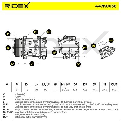 Kompressor, Klimaanlage 447K0036 - foto 6