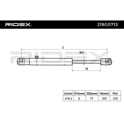 Gasfeder, Koffer-/Laderaum RIDEX 219G0713 219G0713 - foto 6