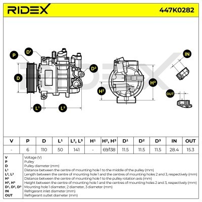 Kompressor, Klimaanlage 447K0282 - foto 6