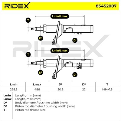 Stoßdämpfer RIDEX 854S2007 854S2007 - foto 7