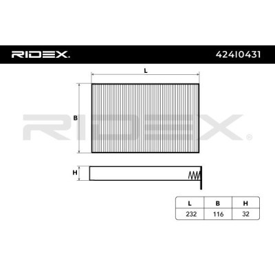 Filter, Innenraumluft RIDEX 424I0431 424I0431 - foto 6