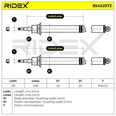 Stoßdämpfer RIDEX 854S2572 854S2572 - foto 5