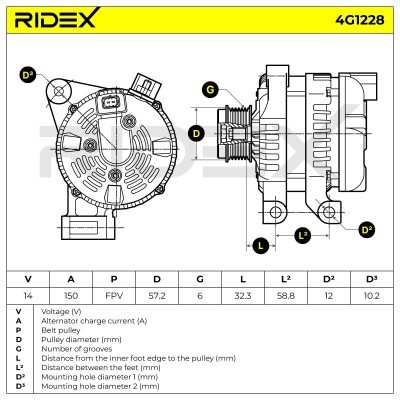Generator RIDEX 4G1228 4G1228 - foto 7