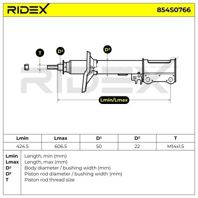 Stoßdämpfer RIDEX 854S0766 854S0766 - foto 6