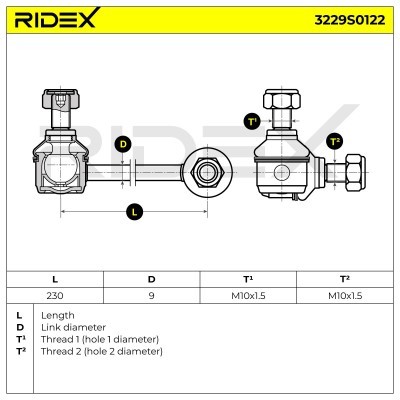 Stabilisator Stange RIDEX 3229S0122 3229S0122 - foto 5