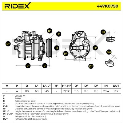 Kompressor, Klimaanlage AUDI A4 Avant 447K0750 - foto 7
