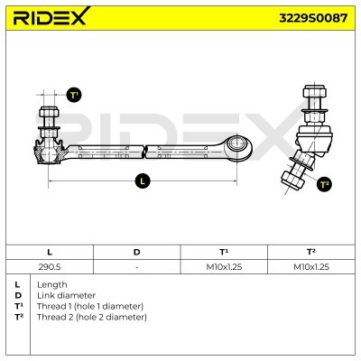 Stabilisator Stange RIDEX 3229S0087 3229S0087 - foto 5