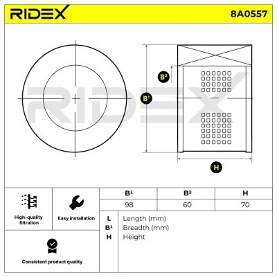 Luftfilter RIDEX 8A0557 8A0557 - foto 5