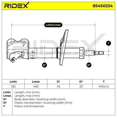 Stoßdämpfer RIDEX 854S0234 854S0234 - foto 5