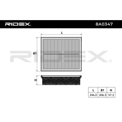 Luftfilter RIDEX 8A0347 8A0347 - foto 6