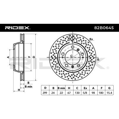 Bremsscheibe RIDEX 82B0645 82B0645 - foto 3