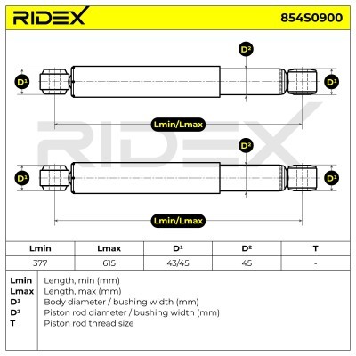 Stoßdämpfer RIDEX 854S0900 854S0900 - foto 6