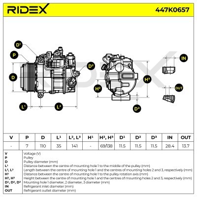 Kompressor, Klimaanlage 447K0657 - foto 3
