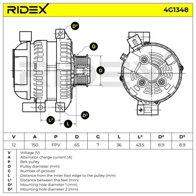 Generator RIDEX 4G1348 4G1348 - foto 7