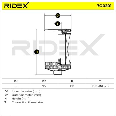 Ölfilter RIDEX 7O0201 7O0201 - foto 6