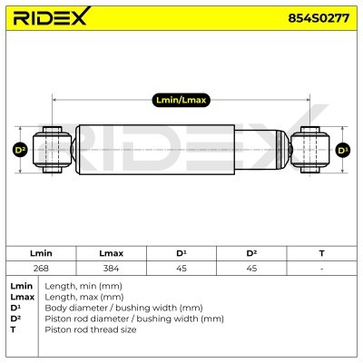 Stoßdämpfer RIDEX 854S0277 854S0277 - foto 8