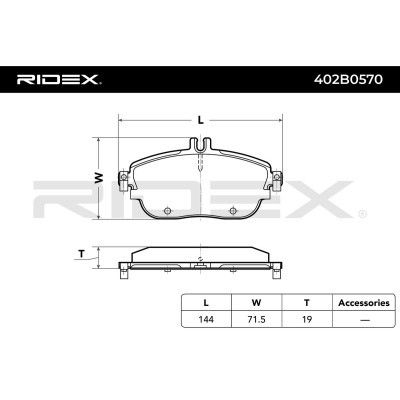 Bremsbeläge Satz RIDEX 402B0570 402B0570 - foto 4