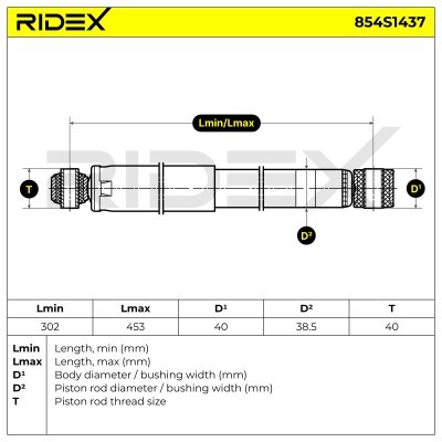 Stoßdämpfer RIDEX 854S1437 854S1437 - foto 4