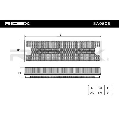 Luftfilter RIDEX 8A0508 8A0508 - foto 6