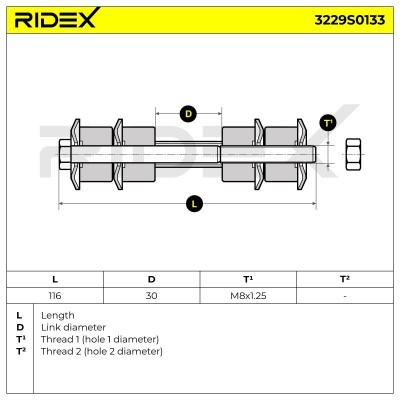 Stabilisator Stange RIDEX 3229S0133 3229S0133 - foto 6