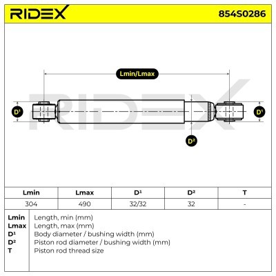 Stoßdämpfer RIDEX 854S0286 854S0286 - foto 5