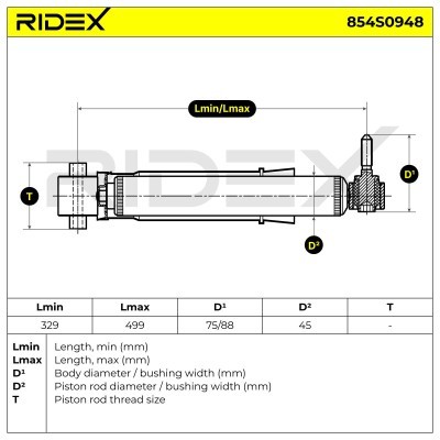 Stoßdämpfer RIDEX 854S0948 854S0948 - foto 5