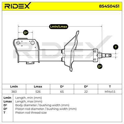 Stoßdämpfer RIDEX 854S0451 854S0451 - foto 6