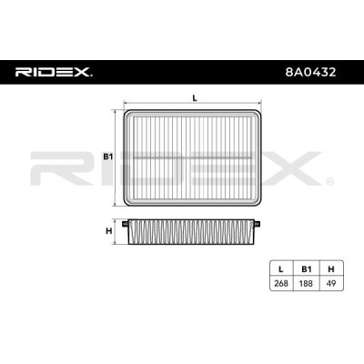 Luftfilter RIDEX 8A0432 8A0432 - foto 4