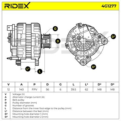 Generator RIDEX 4G1277 4G1277 - foto 5