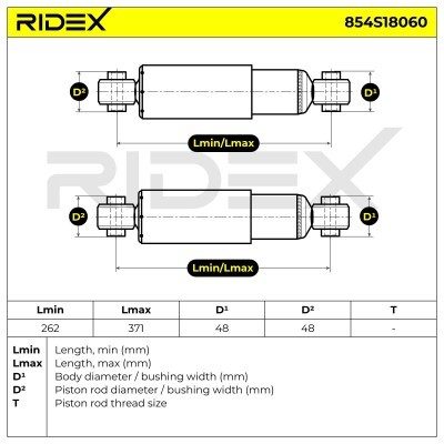 Stoßdämpfer RIDEX 854S18060 854S18060 - foto 7