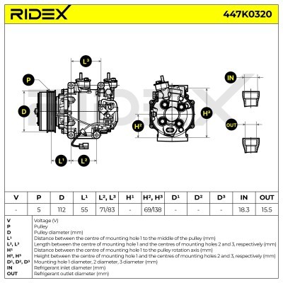 Kompressor, Klimaanlage HONDA 447K0320 - foto 6
