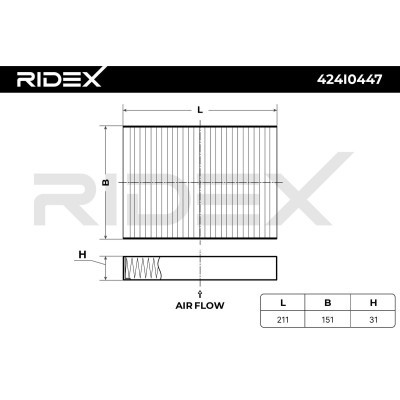 Filter, Innenraumluft RIDEX 424I0447 424I0447 - foto 6