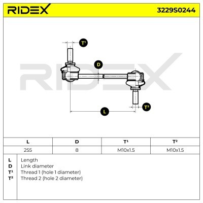 Stabilisator Stange RIDEX 3229S0244 3229S0244 - foto 5