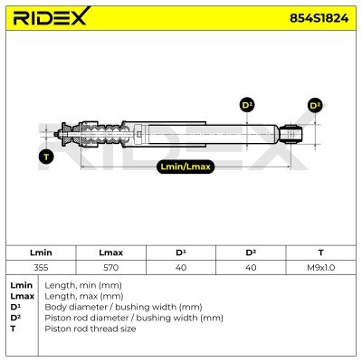 Stoßdämpfer RIDEX 854S1824 854S1824 - foto 5