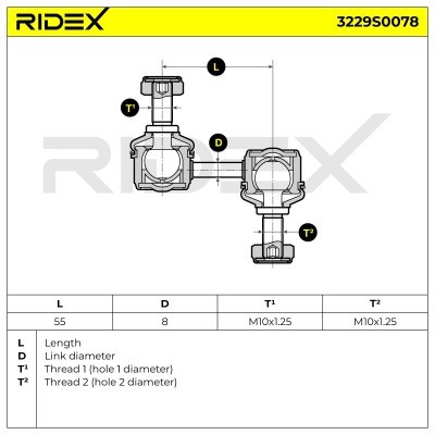 Stabilisator Stange RIDEX 3229S0078 3229S0078 - foto 6