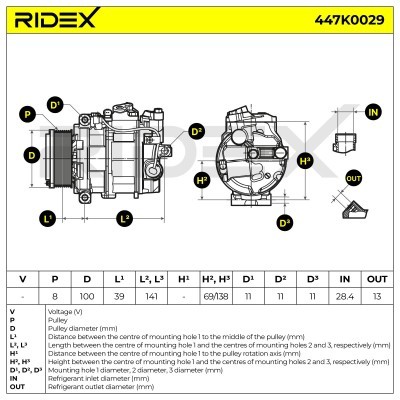 Kompressor, Klimaanlage 447K0029 - foto 3