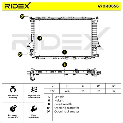 Kühler, Motorkühlung RIDEX 470R0656 470R0656 - foto 5