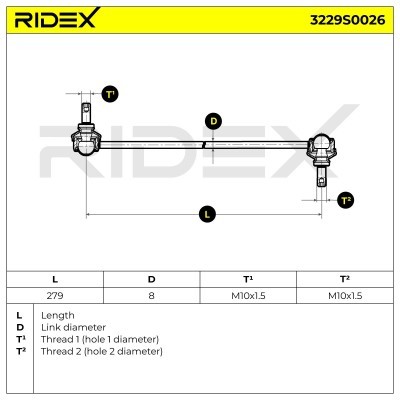 Stabilisator Stange RIDEX 3229S0026 3229S0026 - foto 6